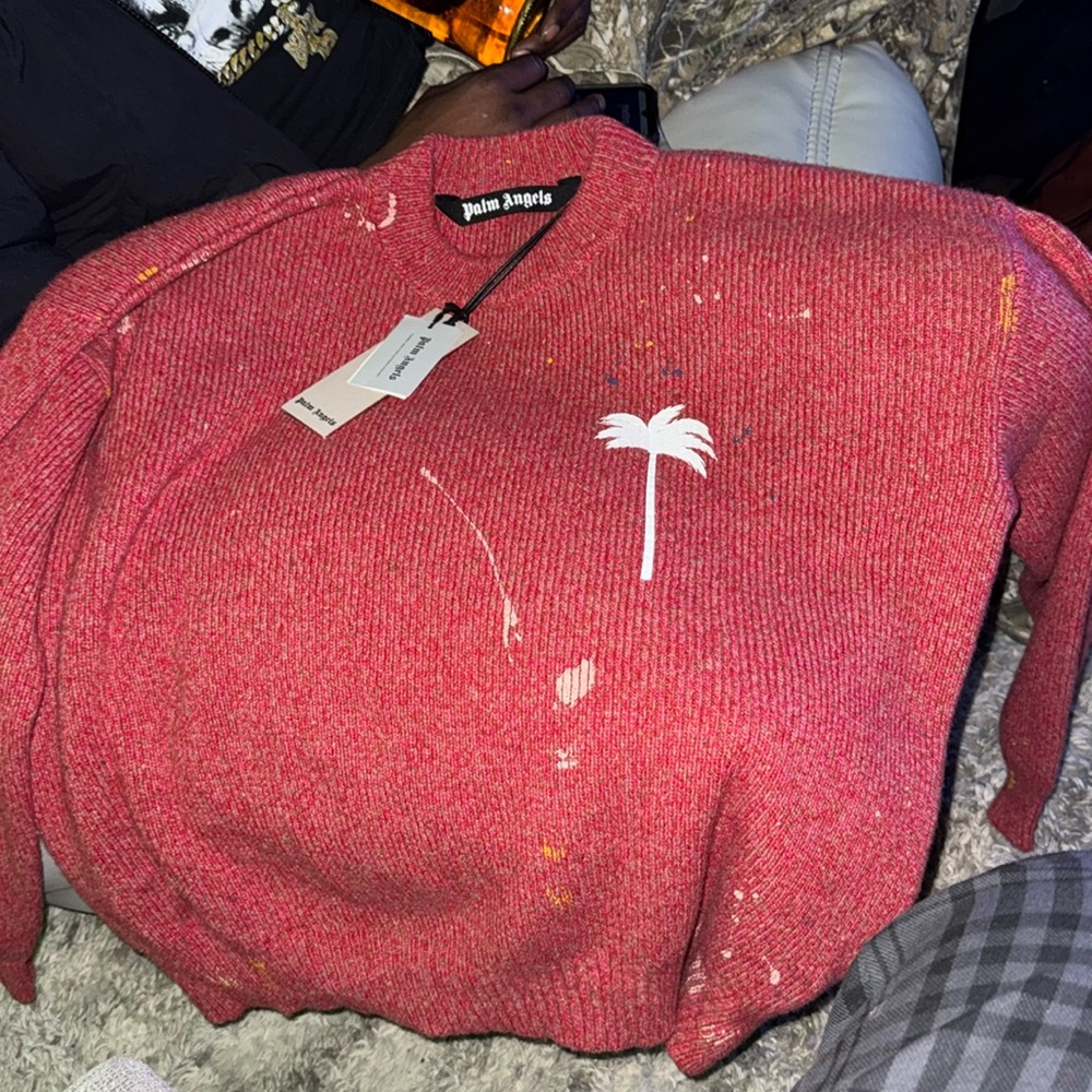 Palm Angels paint splatter cashmere sweater